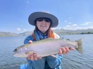 Holter Lake jet boat trip on Land of Giants fly fishing Montana