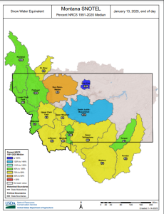 Montana snowpack 1/14/25